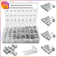 Schrauben Set M3-M6 Edelstahl Innensechskant Mit Unterlegscheiben Und Muttern