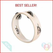 Tambourines for Kids Hand Held 6 inch Tambourine Ring Metal Jingles Percussion M