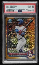 2022 Bowman Chrome Prospects Gold Shimmer Refractor 4/50 Jose Ramos PSA 10 19sj