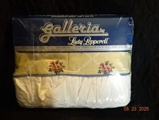 Vtg Galleria Lady Pepperell Bellemeade King Flat Bed Sheet Floral Design NEW