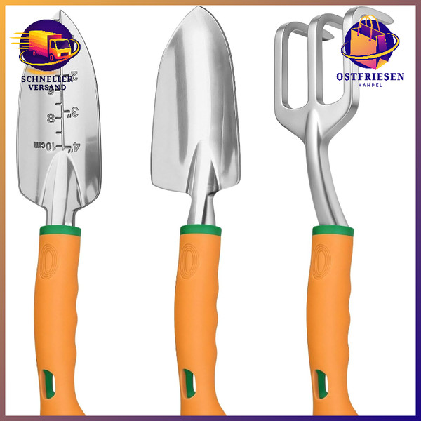 Gartenwerkzeug Set 3-Teilig Ergonomische Handschaufel Handharke Schaufel-image