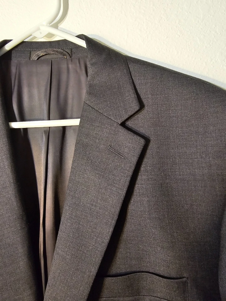 Blazer Traje Chaqueta Lauren Ralph Lauren Para Hombres Gris 100% Lana Diseñador Talla 46R Foto 3 de 4