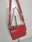 Mac Douglas Sac À Main Pochette Bandoulière Rouge Vernis Neuf