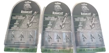 (9x) RAMCAT 100 Grain Single Bevel Blade Broadheads Silver Hydroshock technology