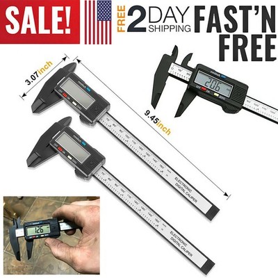 2Pcs 6'' 150mm Micrometer LED Digital Measuring Tool Caliper Vernier Gauge Metric