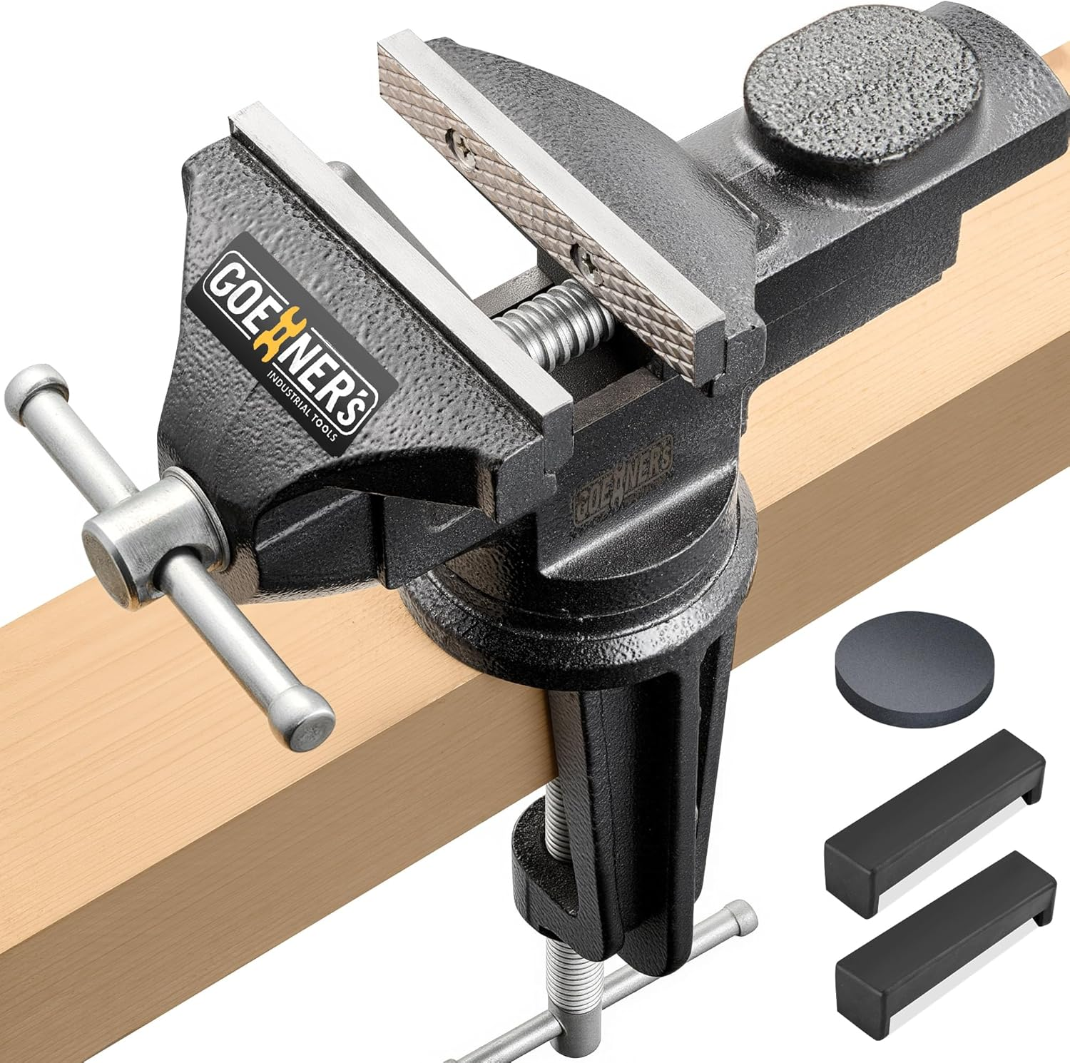 Table Vise or Bench Vise 3.2 Inch, 360° Swivel Clamp-On Vise Portable Home Vice