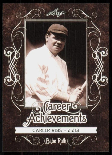 2016 Leaf Babe Ruth Collection Career Achievements #CA-03 Babe Ruth 2,213 RBIs