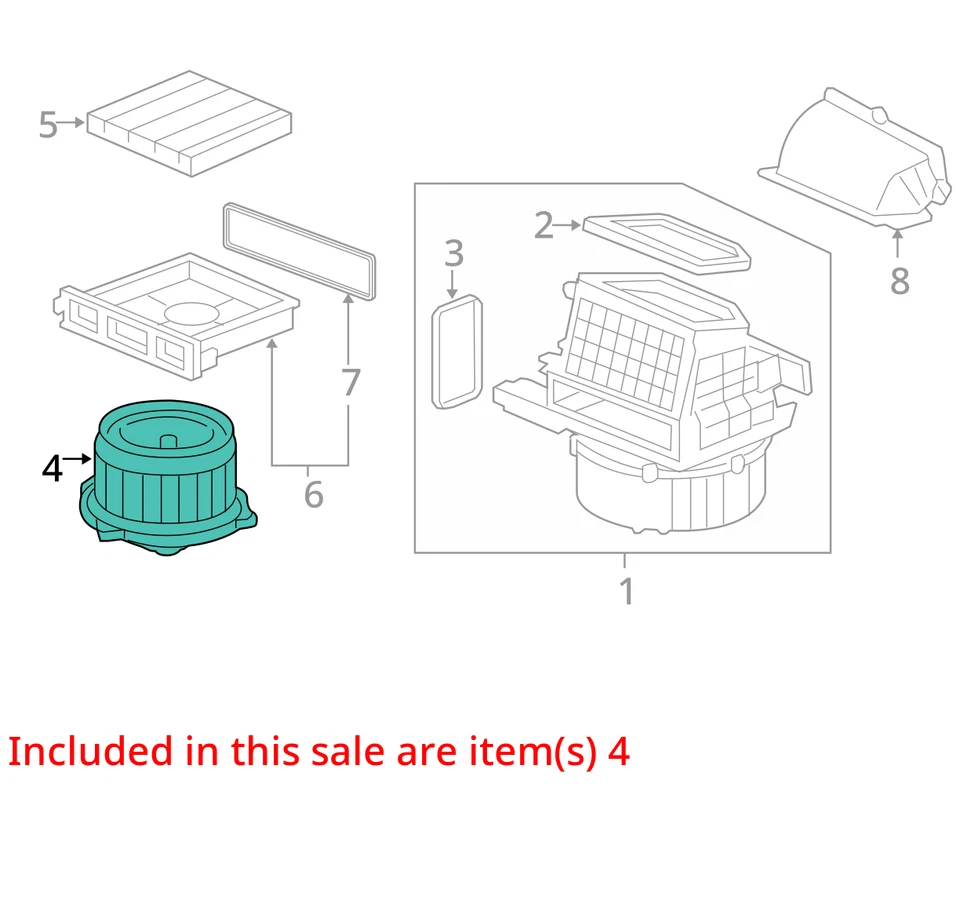 2012 Honda Fit Heater AC Blower Motor OEM 136K Miles - LKQ422692567 - Image 4 of 4