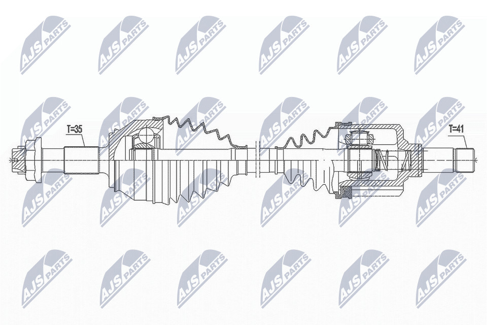 N.T.Y. NPW-FT-037.NTY Drive Shaft for CITROËN,FIAT,PEUGEOT