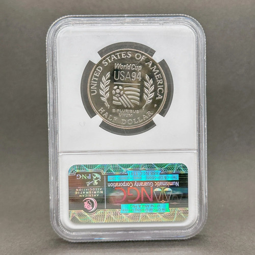 Estate Copper & Nickel 1994 P World Cup 50 Cent Coin NGC PF 69 Ultra Cameo - Picture 2 of 4