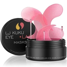 Under Eye Patches Gold Essence Hydrogel Masks for Puffy Eyes Rose-pink 