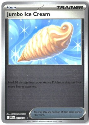 Jumbo Ice Cream 091/094 Uncommon Phantasmal Flames Pokemon Reverse Holo LP