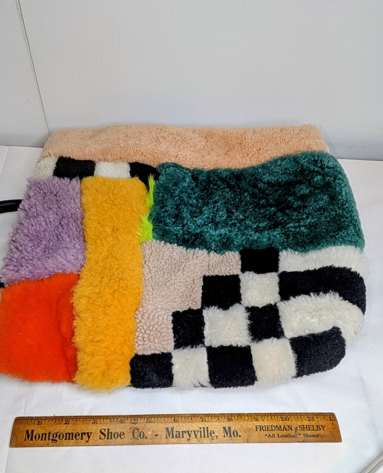 Primecut Playground Patchwork Sheepskin Hobo Back… - image 6