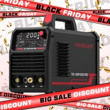 200A AC/DC Aluminum Tig Welder with Pulse Large LED Display, STICK/TIG 110/220V