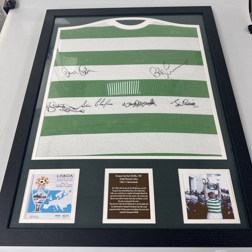 Celtic 1967 European Cup Final Lisbon Lions Signed Shirt- 6 Lisbon Lions - Picture 14 of 24