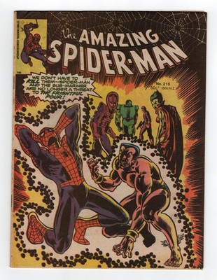 1981 MARVEL AMAZING SPIDER-MAN #215 & #26 1ST CRIME MASTER RARE KEY AUSTRALIA