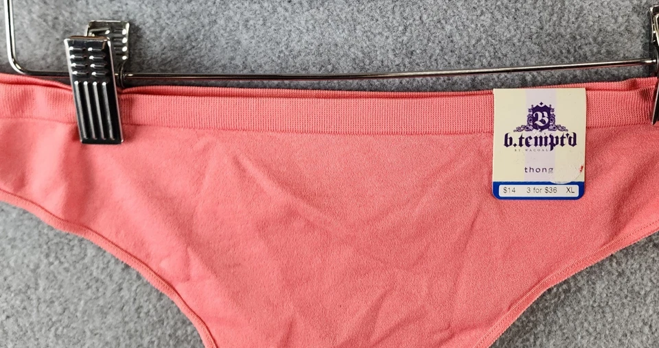 Tanga para mujer b.tempt'd by Wacoal cómodo 8-XL rosa té cintura elástica Foto 3 de 4