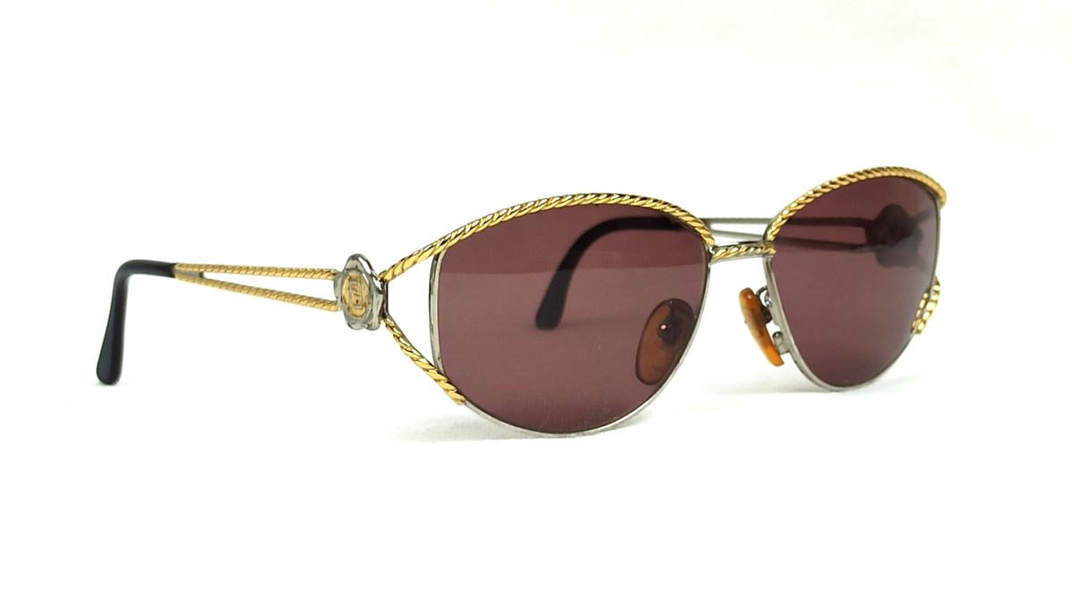 Luxury Fendi Metallica Men Sunglasses SL 7022 Vintage 80s Rome