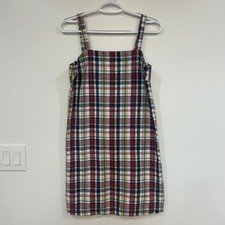 Abercrombie Fitch Womens Vintage Dress Small Cotton Plaid Mini Picnic Y2K 90s