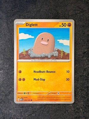 DIGLETT 050/165 Common 151 Cute Pokemon | NM