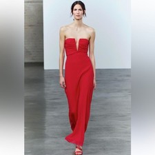 ZARA RUCHED STRAPLESS DRESS