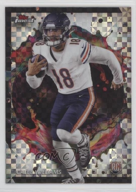 2024 Topps Finest Rare Checkerboard Refractor Caleb Williams #247 Rookie RC 15bk