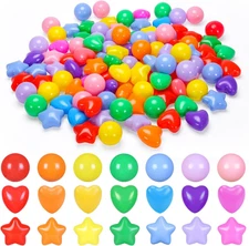 Ball Pit Balls Pack of 100 200 500 - Star and round Set BPA Free Phthalate Free