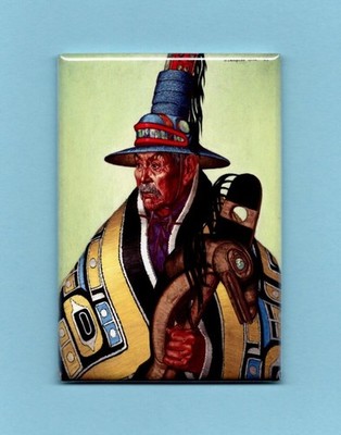 W LANGDON KIHN *2X3 FRIDGE MAGNET* PORTRAIT ARTIST ILLUSTRATOR NATIVE AMERICANS