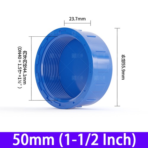 Tapa de extremo de rosca hembra de PVC de 20-63 mm Accesorios de plomería Tapa de corte de tubería - Junta - Imagen 23 de 32