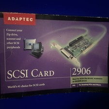 Vintage Adaptec AVA-2906 PCI card SCSI host adapter, for Mac or PC