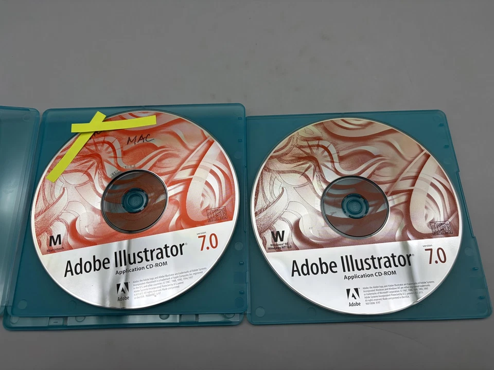 Vintage Adobe Illustrator 7.0 Application CD-ROM Mac & Windows 95/NT READ - Image 2 of 4