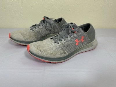 Under Armour Threadborne Blur Gray and Pink Running Shoes Women's Size 9