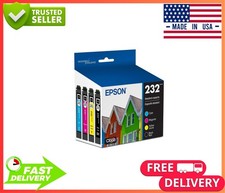 Genuine Epson 232 Ink Cartridges 4 Pack Black Cyan Magenta Yellow OEM T232120BCS