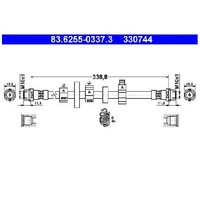 Bremsschlauch Vorne Links FüR VW Transporter 70A 70E 70H 70L 99 Bis 03 ATE AYY