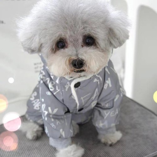 Laser Letters Overalls Puppy Jacket Small Medium Dog Clothes Gift - Picture 4 of 11