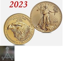 2023- 1oz The United States Statue of Liberty Gold Plated Coin - American Eagle