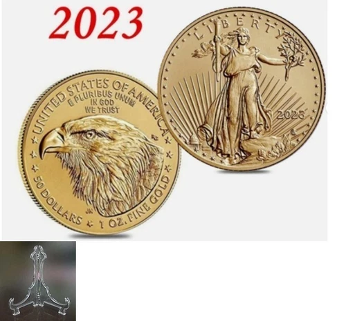 2023- 1oz The United States Statue of Liberty Gold Plated Coin - American Eagle