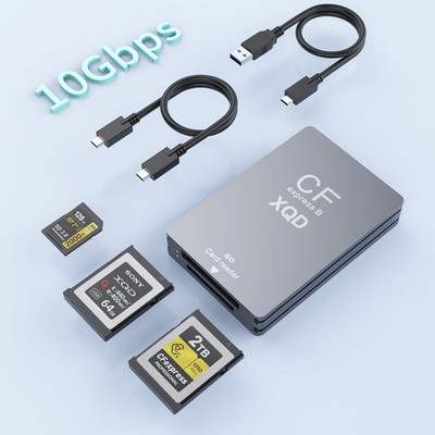 10Gbps CFExpress Type B Card Reader - 5 in 1 USB C&USB A CFexpress/XQD/SD Car...