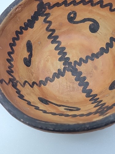 Vintage 50er Jahre Südwest Indianer rot Ton Deko Keramik Schale - Bild 6 von 11