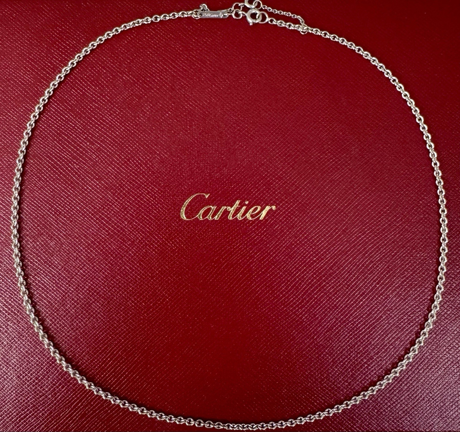 Cartier 18K White Gold Necklace 16.5” Ladies