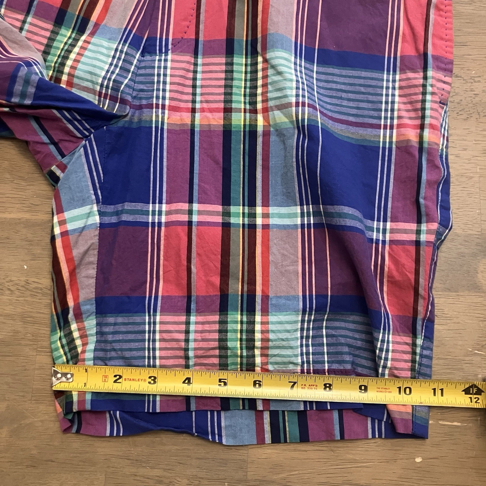 Peter Millar Men’s 34 Plaid Patchwork Flat Front … - image 8