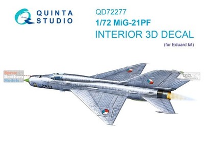 QTSQD72277 1:72 Quinta Studio 3D Decal - MiG-21PF Fishbed (EDU kit)