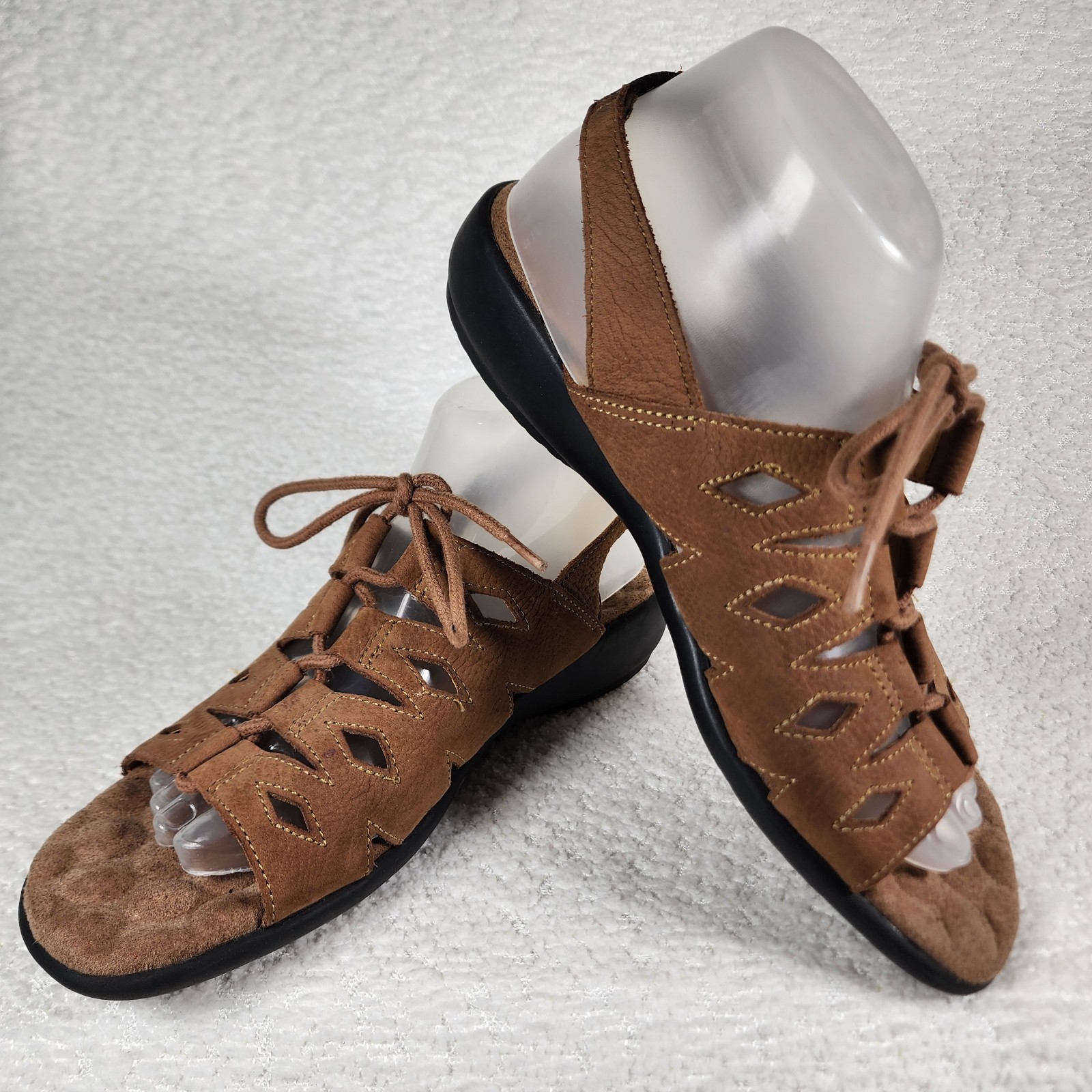 Sandals Ultra Massage Cobbie Cuddlers  Leather Cushioned Shoe's Womens 8.5W-image