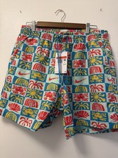 Nike Sportswear Woven Flow Shorts Sz L DR9845-392 Multi-Color Lined New