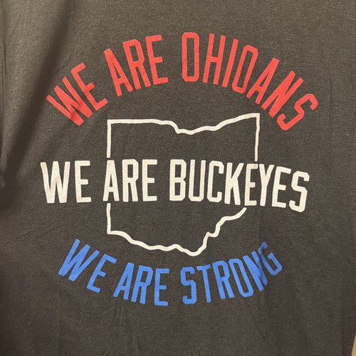 We Are Ohioans, We Are Buckeyes, We Are Strong , Medium , Black, Homage T-Shirt