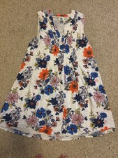 Old Navy sleeveless pintuck swing dress V-neckline Size Large
