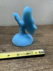 Vintage Fenton Blue Satin Glass Butterfly Ring Holder Figurine Boho Vanity Decor