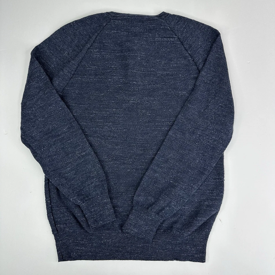 J.Crew Men Navy Blue And Dark Gray Rugged Cotton Henley Winter Sweater Bundle XS - Image 4 of 4