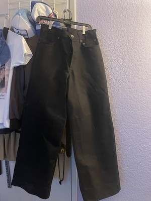 Black USA Raw Denim 30x30 Baggy Fit Wide Leg