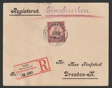Marshall Inseln R- Brief Minr. 20 &deg;  Jaluit 11.3.06 nach Dresden